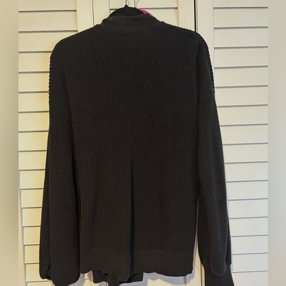 Isaac Mizrahi Black Wrap Sweater - Picture 2 of 3